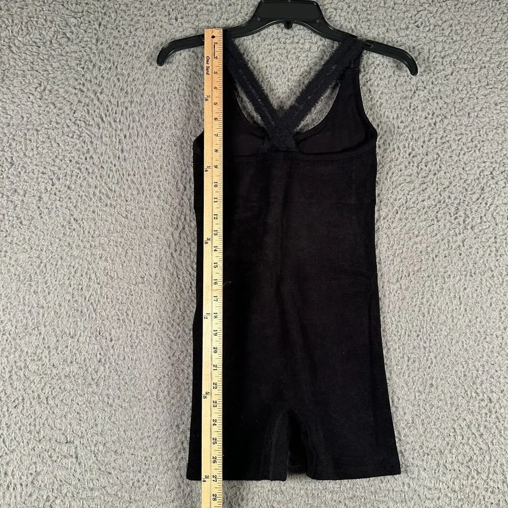 Alo Yoga‎ Seamless Luxe Terry Cuddle Romper Womens XS Black